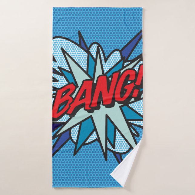 BANG Amusant Rétro Bande Dessinée Pop Art (Serviette de bain)