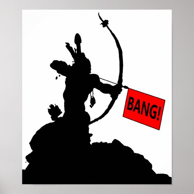 "BANG!" Flèche Affiche Drôle (Devant)