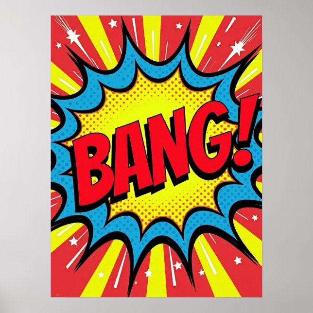 BANG ! Poster de style comique Pop Art (Devant)