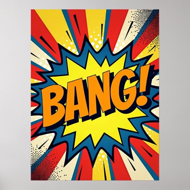 BANG ! Poster de style comique Pop Art moderne (Devant)