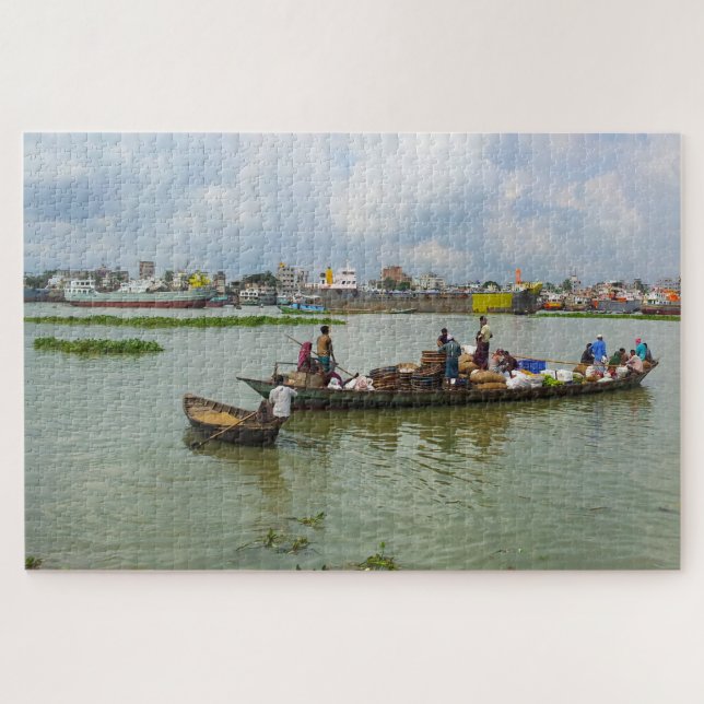 Bangladesh Boat People. Puzzle (Horizontal)