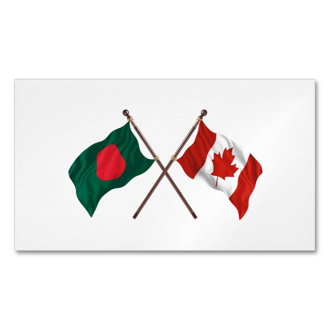 Bangladesh & Canada Flag Magnet – Cultural Pride (devant)