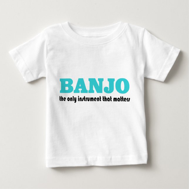 Banjo drôle indiquant le T-shirt de bébé (Devant)