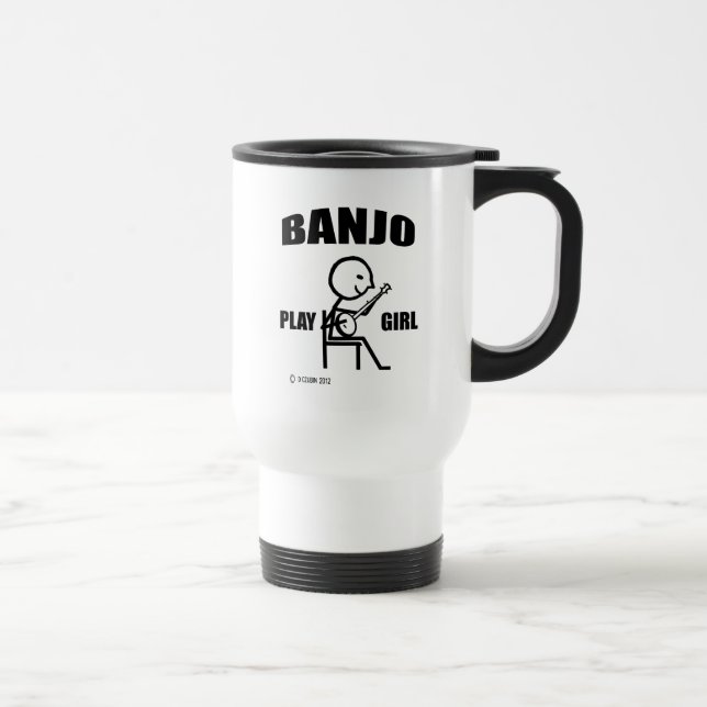 Banjo Jouer fille Voyage Mug (Droite)