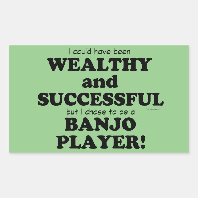 Banjo Wealthy & Success Sticker rectangulaire (Devant)