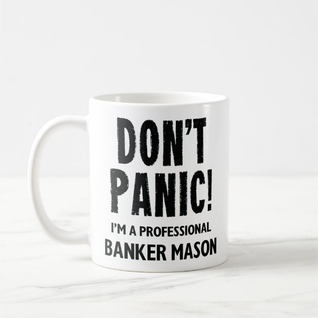 Banker Mason café Mug cadeau (Gauche)