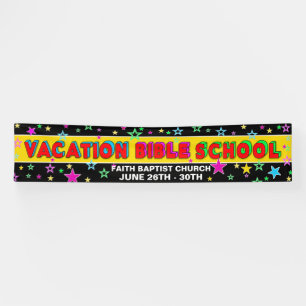 BANNIÈRE 12' x 2,5' - ÉCOLE de BIBLE de VACANCES