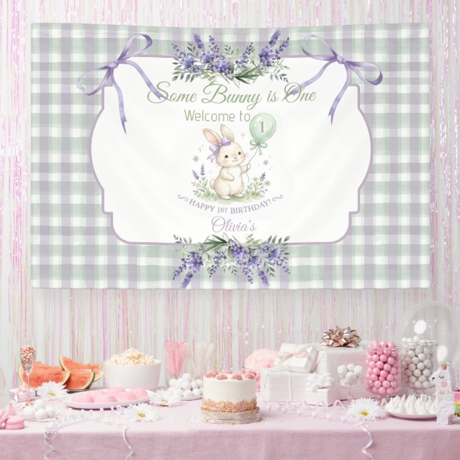 Bannière 1er Anniversaire Lapin d'un An (Fête)