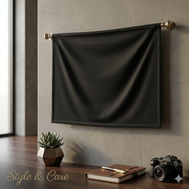 Bannière 4'x6' vierge avec fond de couleur noir (Blank 4'x6' Banner with Black Color Background)