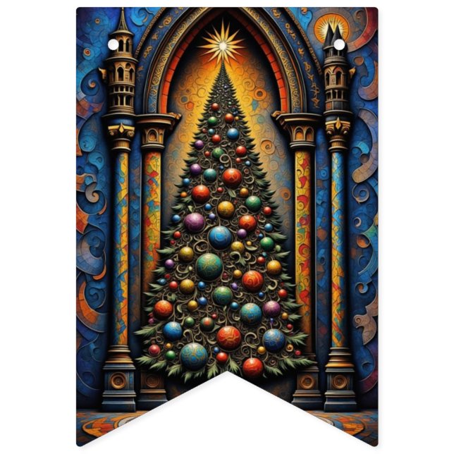 Bannière À Fanions 12 Jours de Noël (Seizième drapeau)