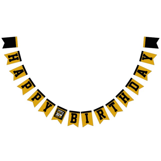 Bannière À Fanions 30e anniversaire Cheers & Bières à 30 ans (Tout)