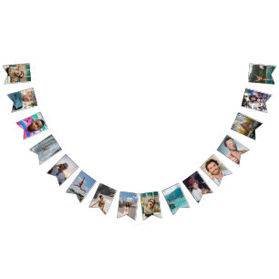 Bannière À Fanions 40e Anniversaire Fun 16 Photo Banner Custom