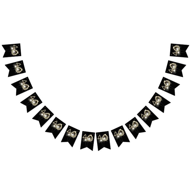 Bannière À Fanions 40e anniversaire ou fête d'anniversaire (Tout)