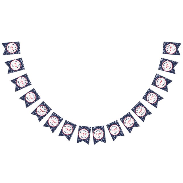 Bannière À Fanions 4 juillet Bleu Rouge Blanc (Tout)