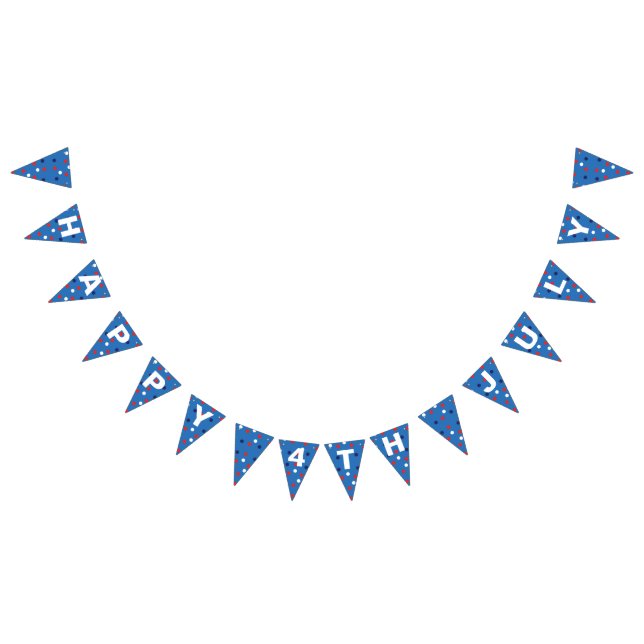 Bannière À Fanions 4 juillet rouge et bleu (Tout)