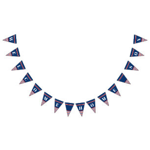 Bannière À Fanions Accueil Son classique Rouge Blanc Bleu Bleu Bleu