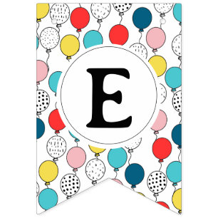 Bannière À Fanions Aïd Moubarak bottant des drapeaux, ballons colorés