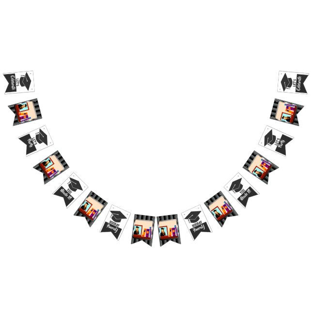 Bannière À Fanions Ajoutez vos photos Graduation Party Celebrate Grad (Tout)