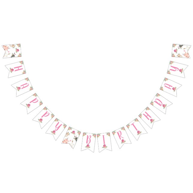 Bannière À Fanions Animaux de ferme Barnyard Girl Joyeux Anniversaire (Tout)