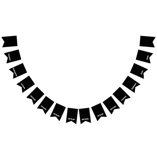 Bannière À Fanions Années d'études préscolaires au secondaire (Tout)