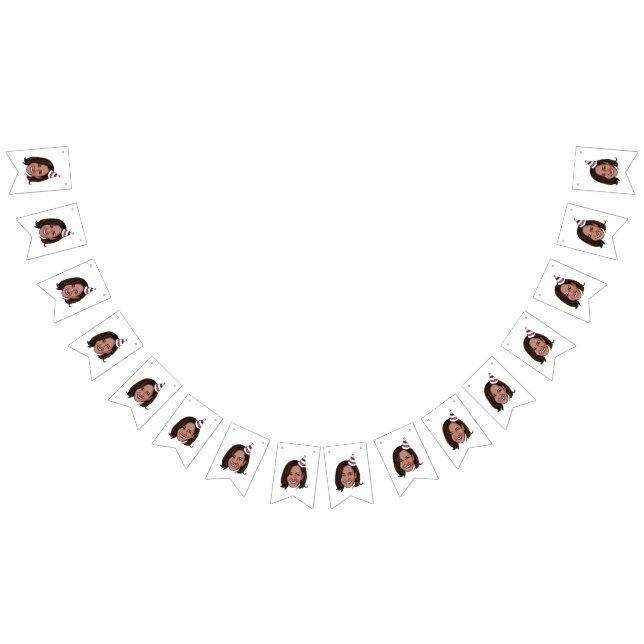 Bannière À Fanions Anniversaire de Kamala Harris (Tout)