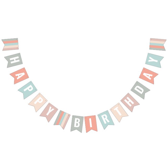 Bannière À Fanions Anniversaire de la montre couleur terre et muette (Tout)