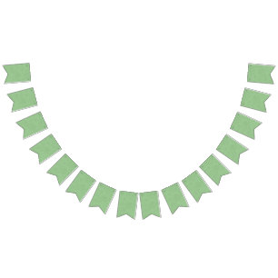 Bannière À Fanions Anniversaire de thé de pois doux - à pois vert