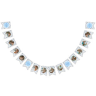 Bannière À Fanions Anniversaire du bleuet 12 Mois Photo Jalon