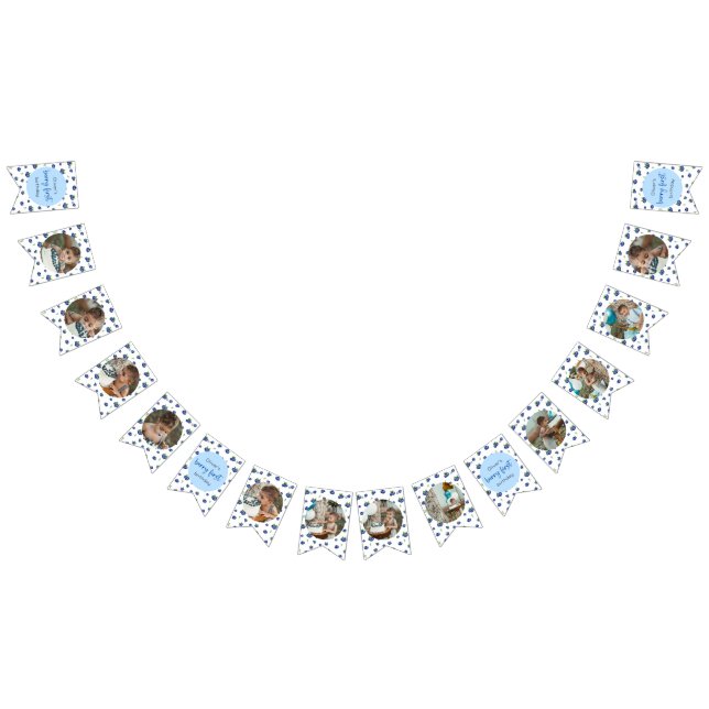 Bannière À Fanions Anniversaire du bleuet 12 Mois Photo Jalon (Tout)