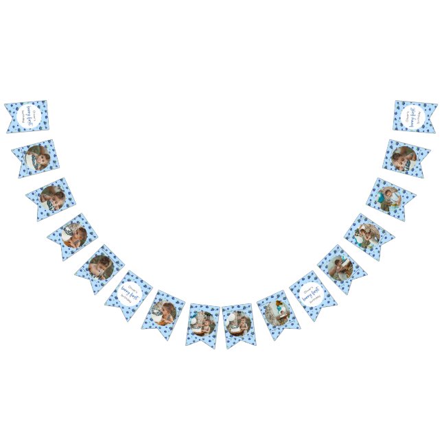 Bannière À Fanions Anniversaire du bleuet 12 Mois Photo Jalon (Tout)