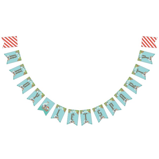 Bannière À Fanions Anniversaire du garçon - Fête des pirates - Fêtons (Tout)