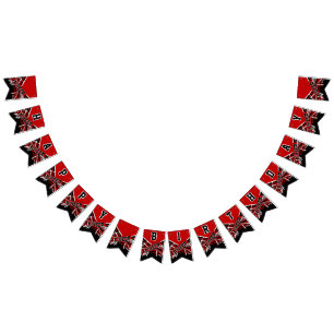 Bannière À Fanions Anniversaire du Pom-pom girl rouge