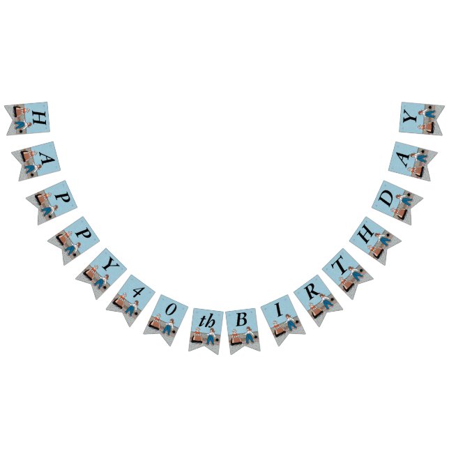 Bannière À Fanions Anniversaire Petit Néerlandais garçon et fille Rou (Tout)