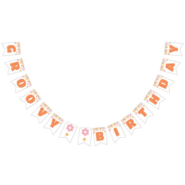 Bannière À Fanions Anniversaire super Daisy Hippie Anniversaire (Tout)