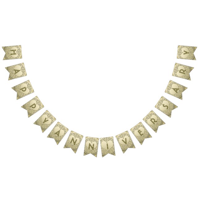 Bannière À Fanions ☆ ANNIVERSARY Naké Gold Parties scintillant de coe (Tout)