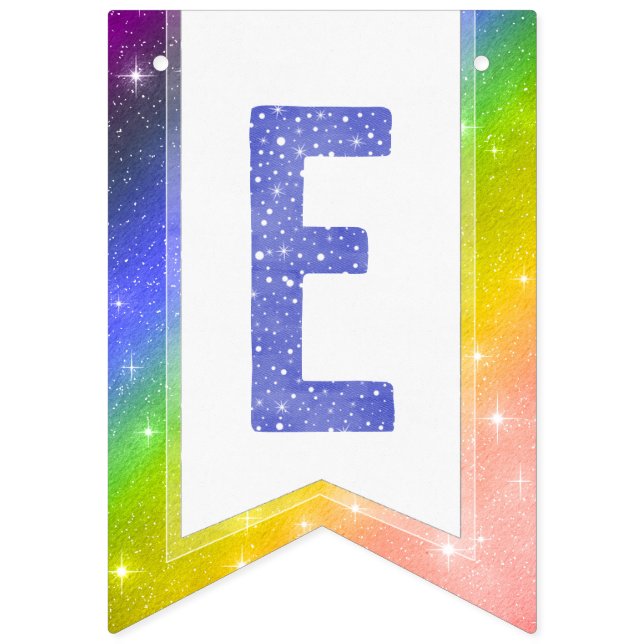 Bannière À Fanions Aquarelle bleue L'amour est l'amour arc-en-ciel LG (Sizième drapeau)