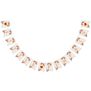 Bannière À Fanions Aquarelle Boho Automne Petit Citrouille Automne Fl