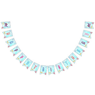 Bannière À Fanions Aquarelle coupe Birthday Sharthday Party