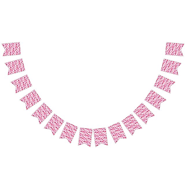 Bannière À Fanions Aquarelle rose Fleur (Tout)