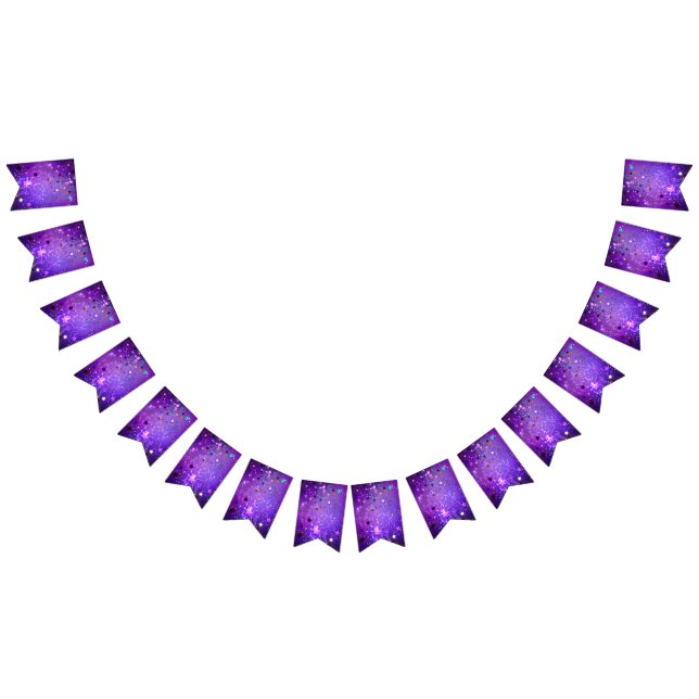 Bannière À Fanions Arrière - plan de feuille violet avec étoiles (Tout)