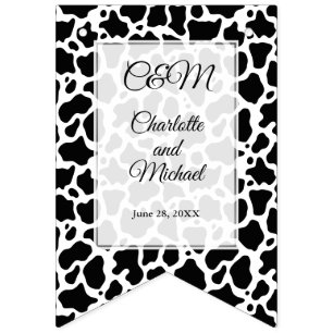 Bannière À Fanions Arrière - plan Motif de vache