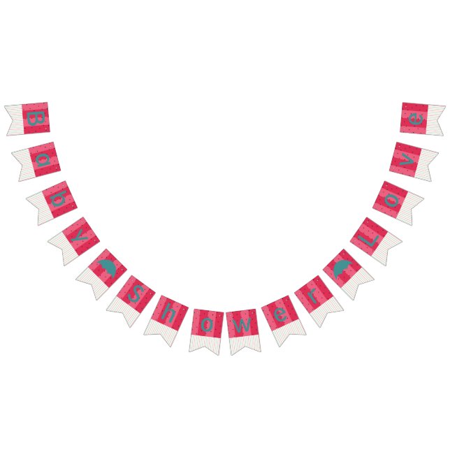 Bannière À Fanions Baby shower de Bunling "Umbrella Watermelon" (Tout)