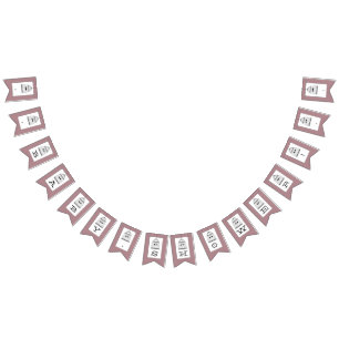 Bannière À Fanions Baby shower de cage d'oiseaux de coeur Vintage