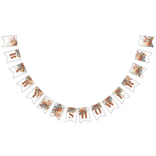 Bannière À Fanions baby shower fleur sauvage