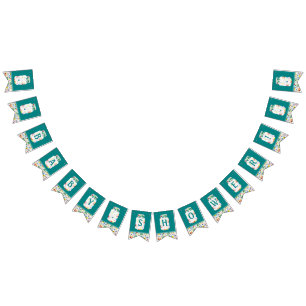 Bannière À Fanions Baby shower Floral Mason Jar