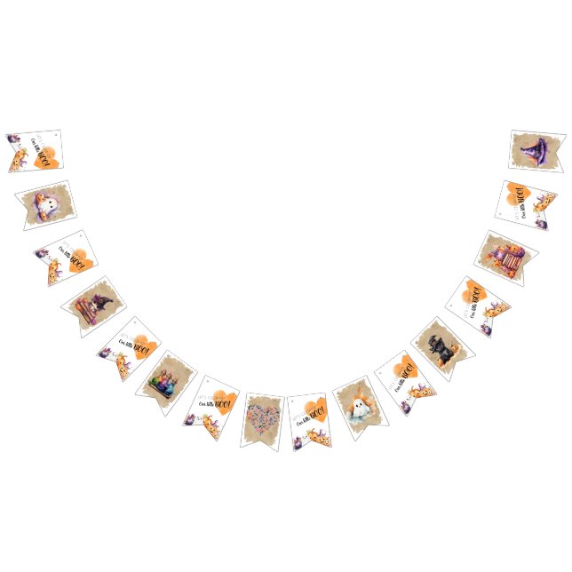 Bannière À Fanions Baby shower Halloween Un petit garçon (Tout)