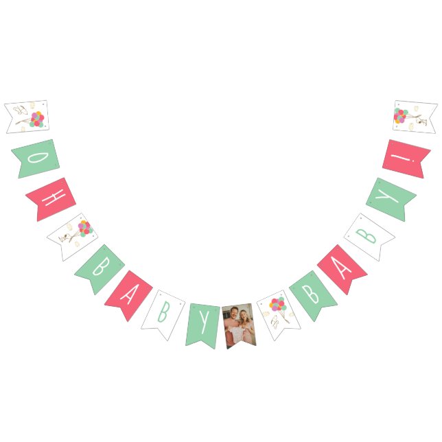 Bannière À Fanions Baby shower Snoopy et Balloons (Tout)