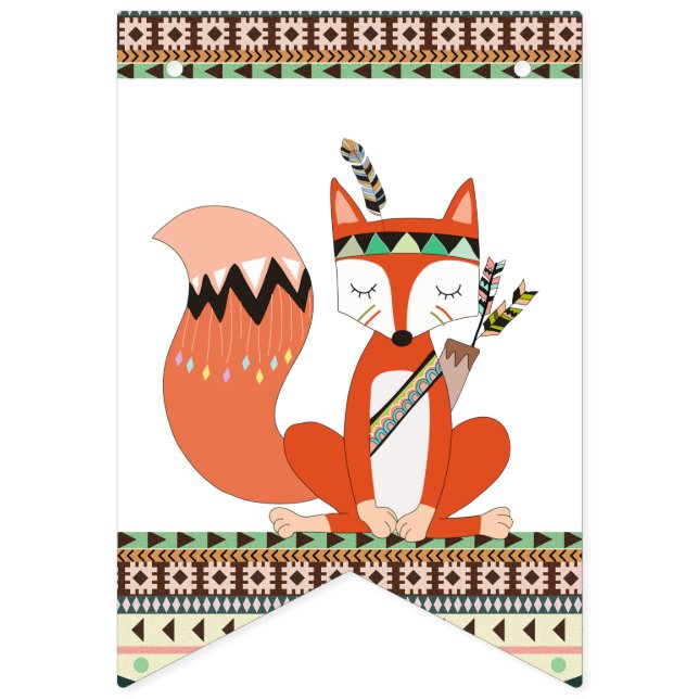 Bannière À Fanions Baby shower tribal (Premier drapeau)