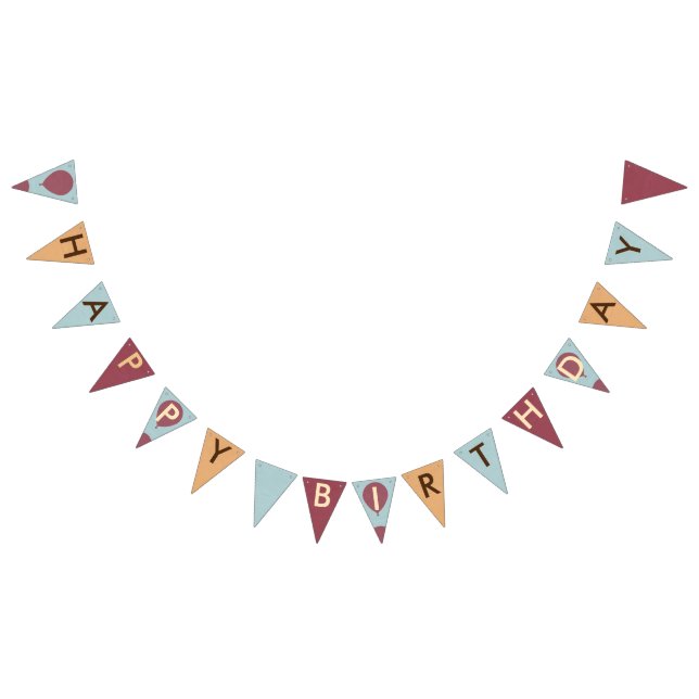 Bannière À Fanions Ballons d'anniversaire heureux (Tout)