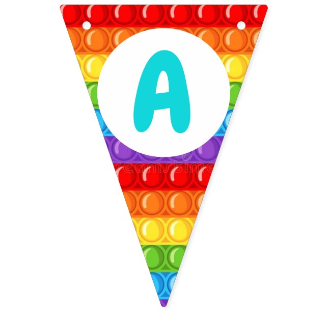 Bannière À Fanions banderines de pop it (Troisième drapeau)